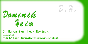 dominik heim business card